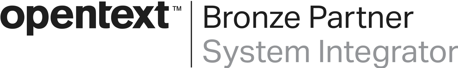 OpenText Bronze Partner System Integrator Wordmark - Black